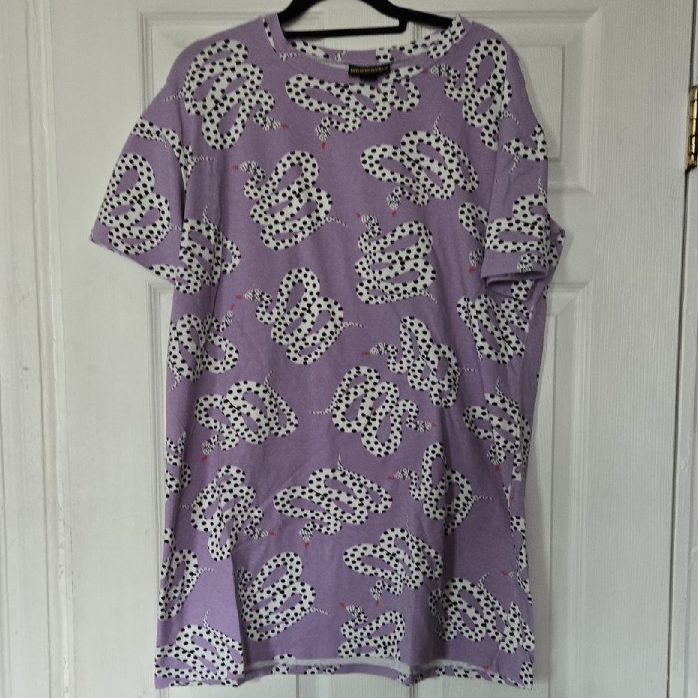 SOLD Nooworks Purple Raglan Midi Dress with Crew Neck